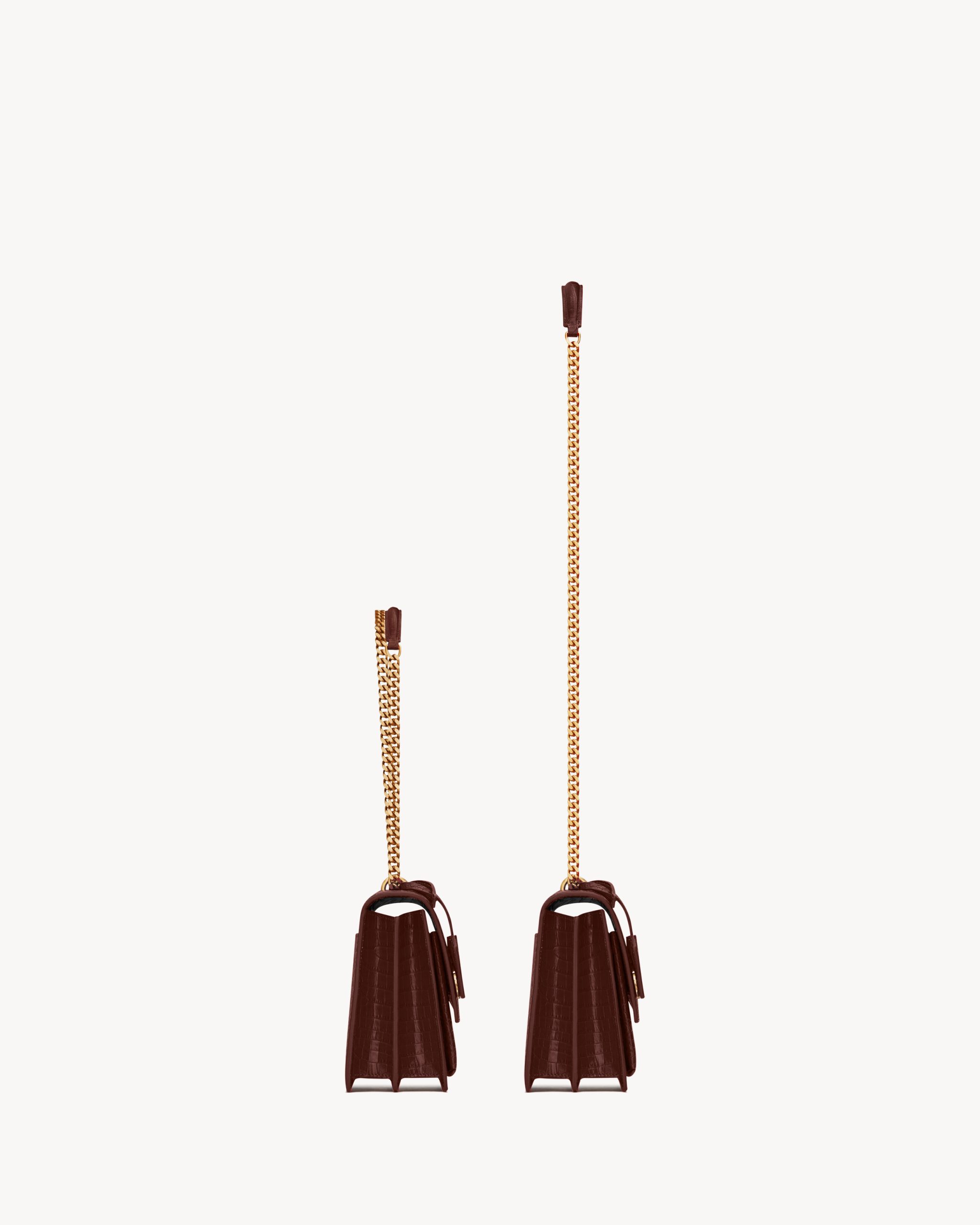 YSL SUNSET MEDIUM IN CROCODILE-EMBOSSED LEATHER - Image 3